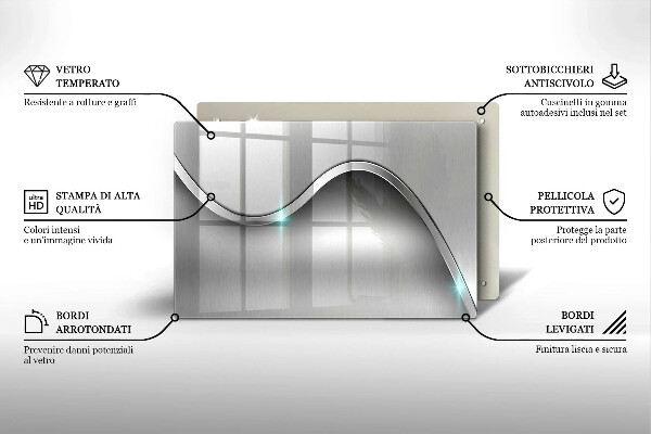 Főzőlap védő üveglap Fém absztrakció