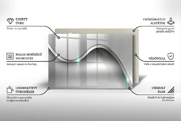 Főzőlap védő üveglap Fém absztrakció