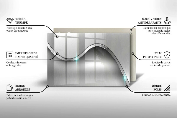 Főzőlap védő üveglap Fém absztrakció