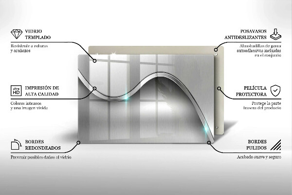 Főzőlap védő üveglap Fém absztrakció
