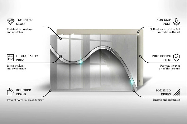 Főzőlap védő üveglap Fém absztrakció