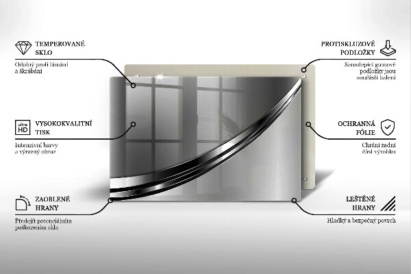 Főzőlap védő üveglap Fém absztrakció