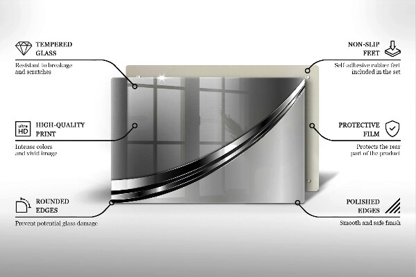 Főzőlap védő üveglap Fém absztrakció