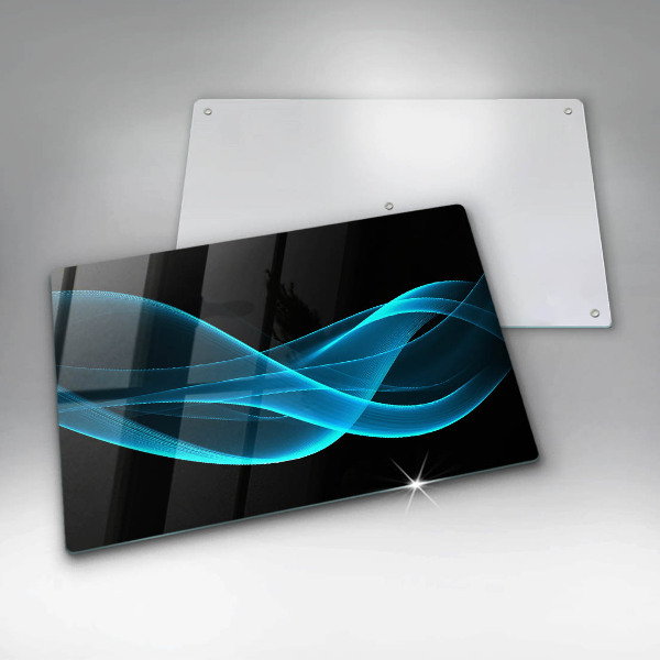 Tűzhelyvédő üveglap Kék absztrakció