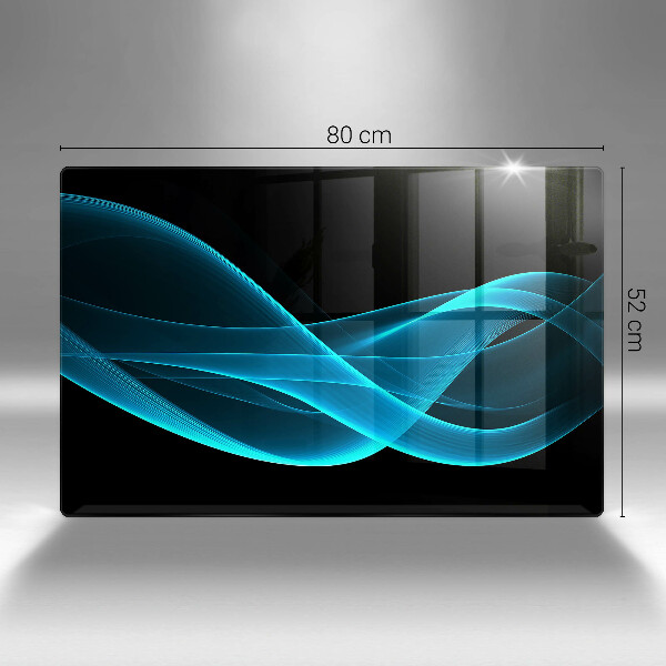 Tűzhelyvédő üveglap Kék absztrakció