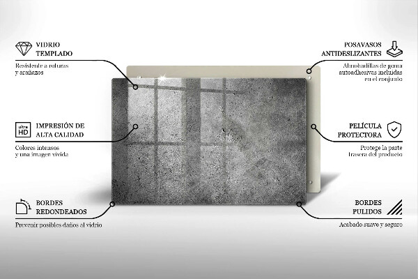 Főzőlap védő üveglap Beton kő textúra