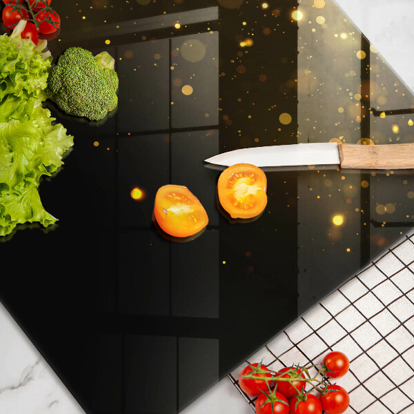 Tűzhelyvédő üveglap Arany csillogás