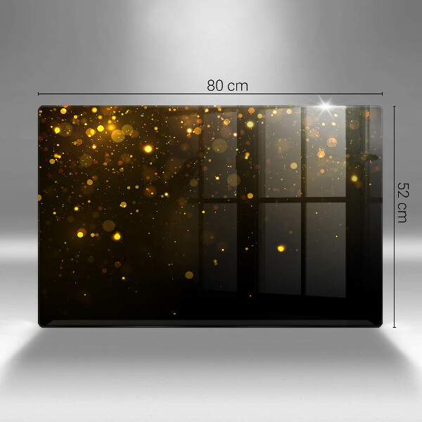 Tűzhelyvédő üveglap Arany csillogás