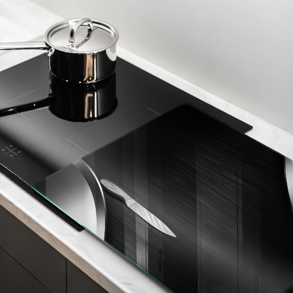 Tűzhelyvédő üveglap Fém absztrakció