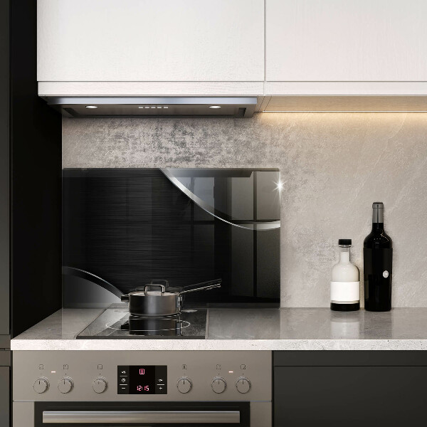 Tűzhelyvédő üveglap Fém absztrakció