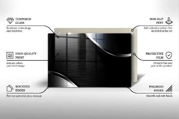 Tűzhelyvédő üveglap Fém absztrakció