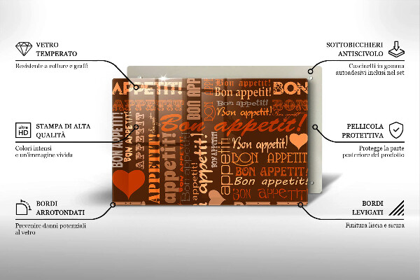 Főzőlap védő üveglap Bon appetit