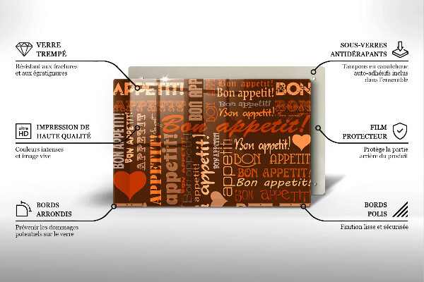 Főzőlap védő üveglap Bon appetit