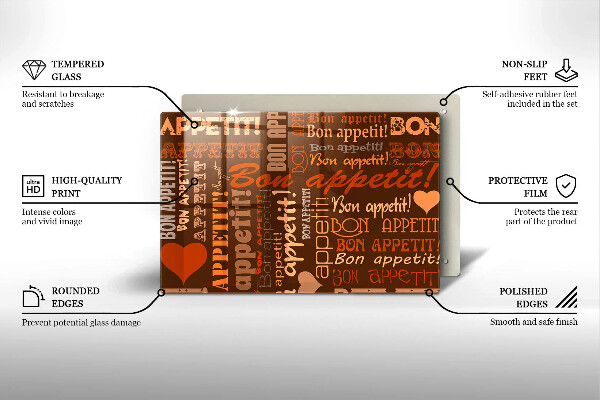 Főzőlap védő üveglap Bon appetit
