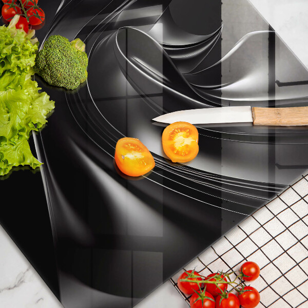 Tűzhelyvédő üveglap Absztrakt fekete massza