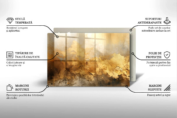 Tűzhelyvédő üveglap Gazdag textúra
