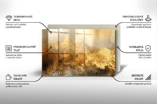 Tűzhelyvédő üveglap Gazdag textúra