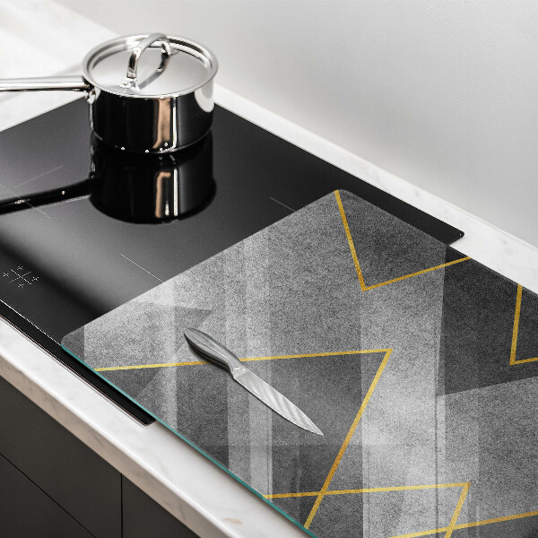 Tűzhelyvédő üveglap Éles formák