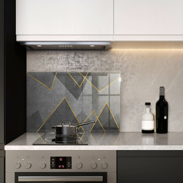 Tűzhelyvédő üveglap Éles formák