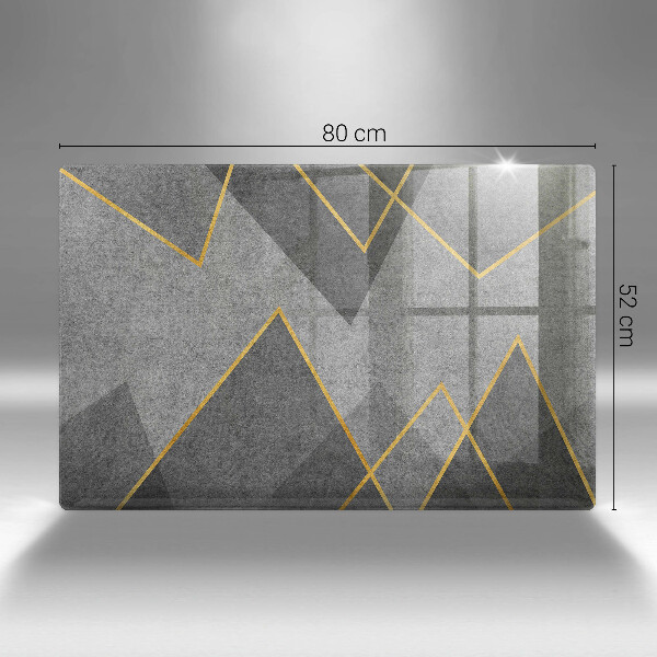 Tűzhelyvédő üveglap Éles formák