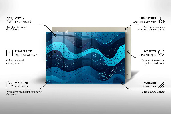 Tűzhelyvédő Absztrakt hullámok