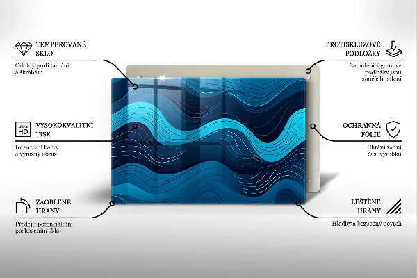 Tűzhelyvédő Absztrakt hullámok