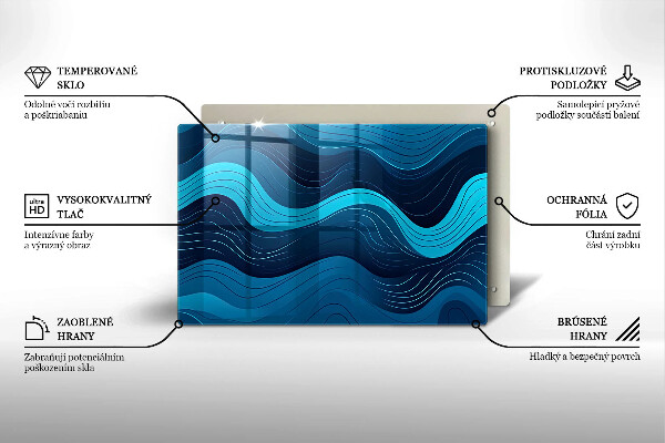 Tűzhelyvédő Absztrakt hullámok