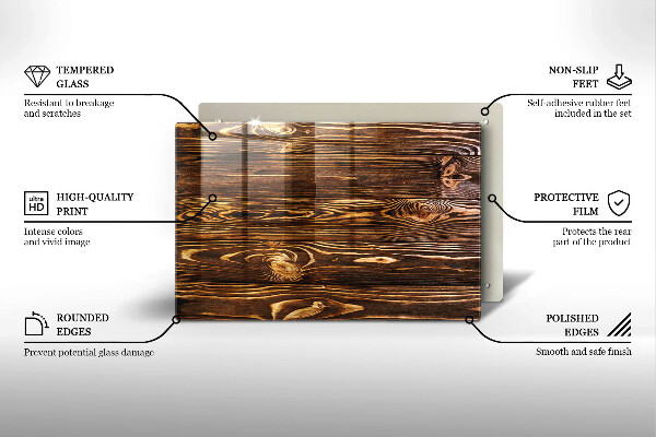 Tűzhelyvédő Fa textúra