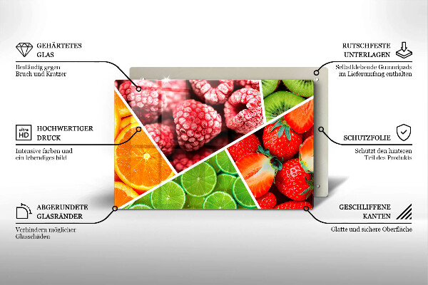 Tűzhelyvédő Színes gyümölcsök