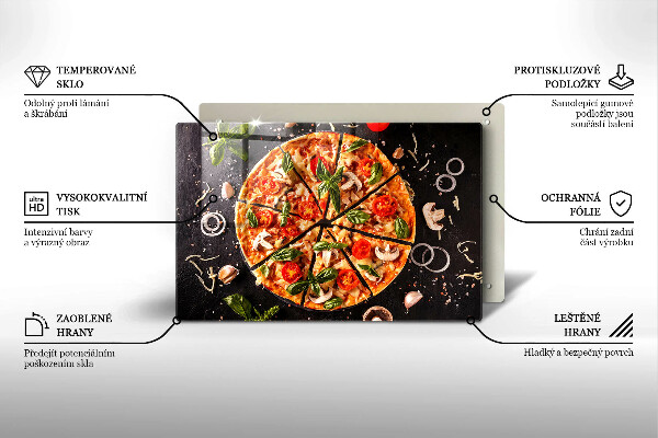 Tűzhelyvédő Pizza gombával