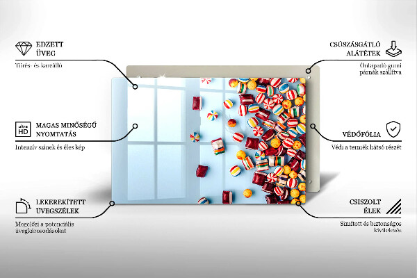 Tűzhelyvédő Színes cukorkák