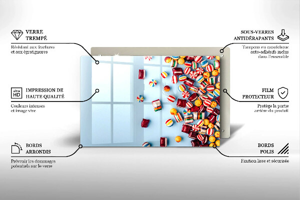 Tűzhelyvédő Színes cukorkák