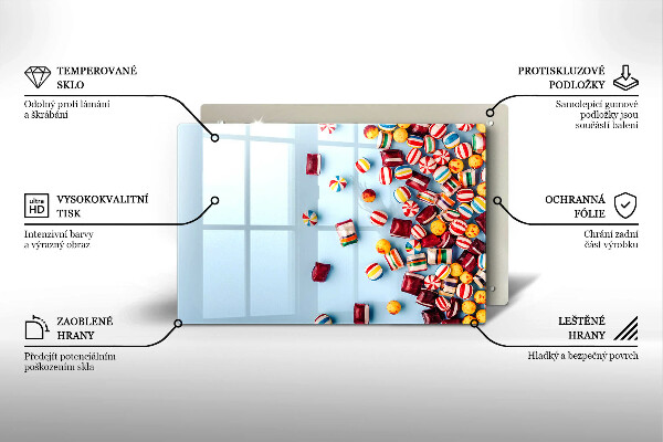 Tűzhelyvédő Színes cukorkák