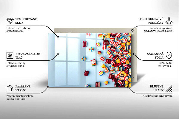 Tűzhelyvédő Színes cukorkák
