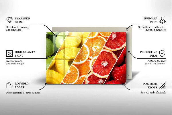 Tűzhelyvédő Színes gyümölcsök