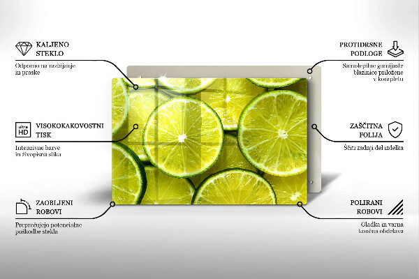 Tűzhelyvédő Lime szeletek