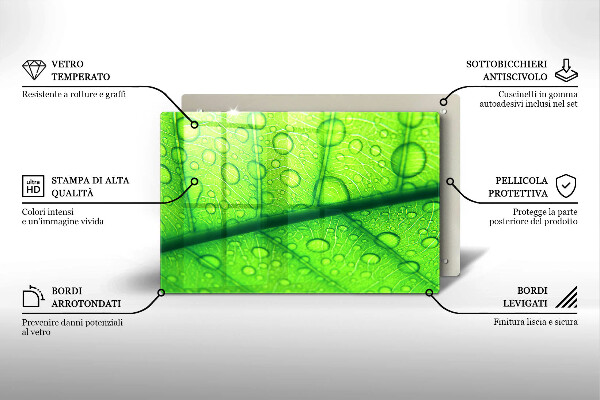 Tűzhelyvédő Közeli kép egy levélről