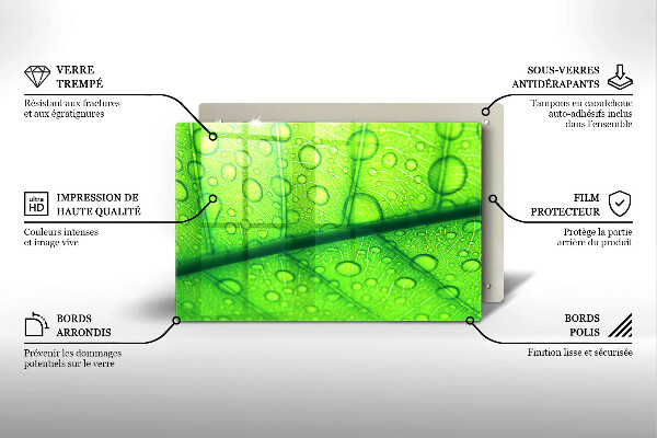 Tűzhelyvédő Közeli kép egy levélről