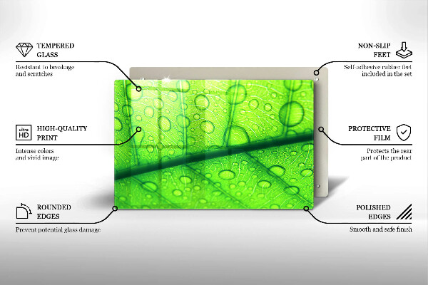 Tűzhelyvédő Közeli kép egy levélről