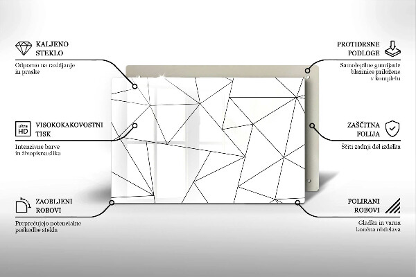Tűzhelyvédő Fehér háromszögek