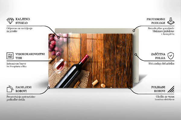 Tűzhelyvédő Egy üveg vörösbor