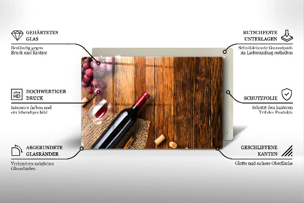 Tűzhelyvédő Egy üveg vörösbor