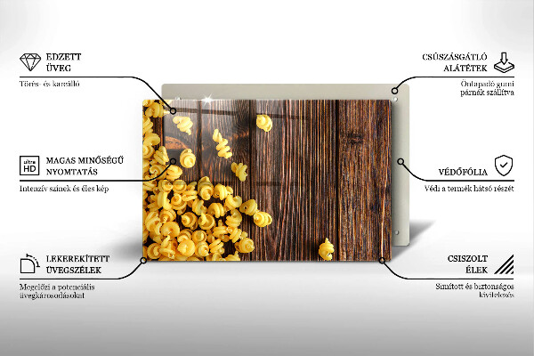Tűzhelyvédő Tészta az asztalon