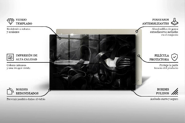 Tűzhelyvédő Fekete Tagliatelle tészta