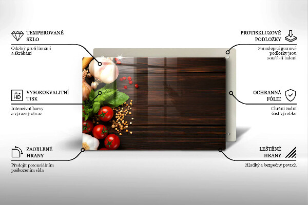 Tűzhelyvédő Zöldségek az asztalon