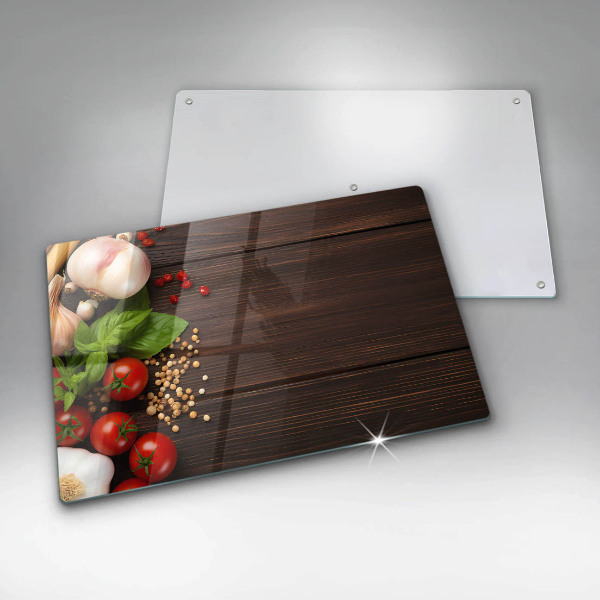 Tűzhelyvédő Zöldségek az asztalon