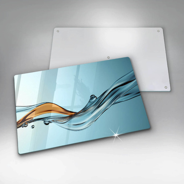 Tűzhelyvédő Víz kék alapon