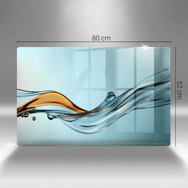 Tűzhelyvédő Víz kék alapon