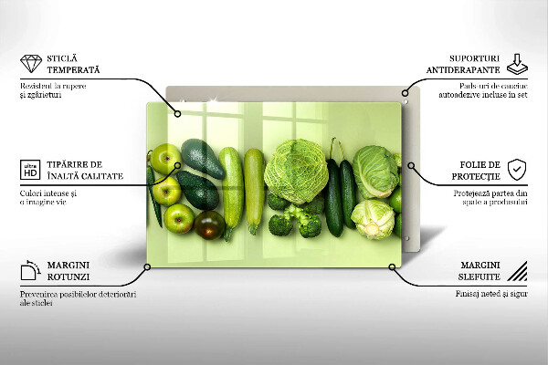 Tűzhelyvédő Zöld gyümölcsök és zöldségek