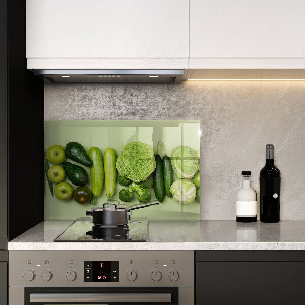 Tűzhelyvédő Zöld gyümölcsök és zöldségek